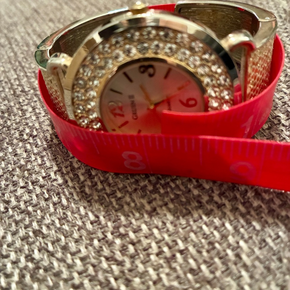Gruen II Women's Gold Watch with Crystal Accents - Picture 6 of 9